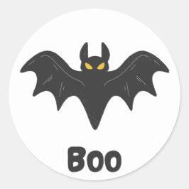 ハロウィーンこうもりシール ラウンドシール