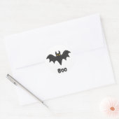 ハロウィーンこうもりシール ラウンドシール (封筒)