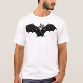 ハロウィーンこうもりスケルトン長袖 Tシャツ (正面)