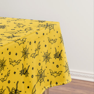 ハロウィーンこうもりスパイダーズくもの巣オンスモールイエロー テーブルクロス