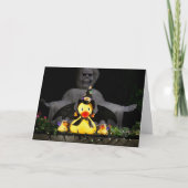 ハロウィーンこうもりダッキー(アヒルちゃん)の保護女性と守備 カード (正面)