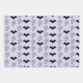 ハロウィーンこうもりハットカルドンスカルブルーム ラッピングペーパーシート (正面3)