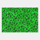 ハロウィーンこうもりハーフモーン&カボチャ ラッピングペーパーシート (正面)