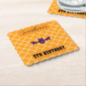 ハロウィーンこうもりバースデーパーティコースター ペーパーコースター (アングル)