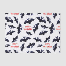 ハロウィーンこうもりパターンティッシュペーパー