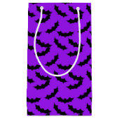 ハロウィーンこうもりパターン小抱き枕 スモールペーパーバッグ (正面)