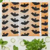 ハロウィーンこうもりパターン キッチンタオル (折り畳み)