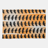 ハロウィーンこうもりパターン キッチンタオル (横)