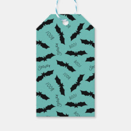 ハロウィーンこうもりパターン ギフトタグ