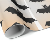 ハロウィーンこうもりパターン ラッピングペーパー (ロールコーナー)