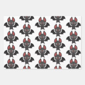 ハロウィーンこうもりパープル ラッピングペーパーシート (正面)