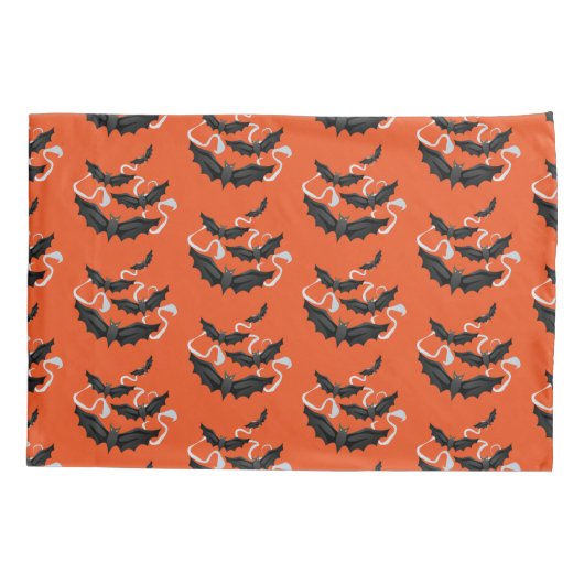 ハロウィーンこうもりピラロケース 枕カバー (裏面)