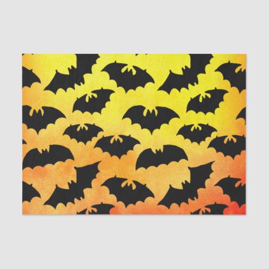 ハロウィーンこうもりホリデーティッシュペーパー 薄葉紙 (正面)