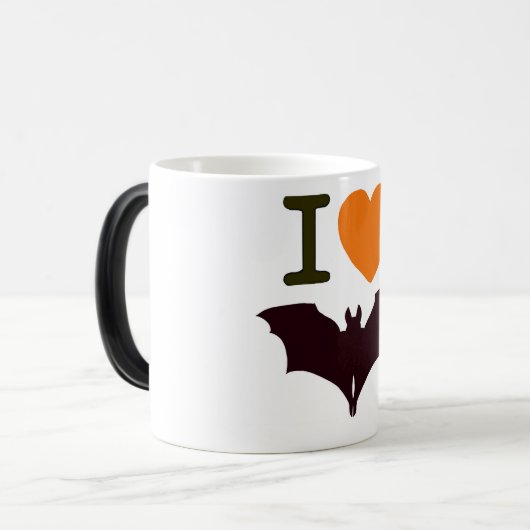 ハロウィーンこうもりホリデーラブ モーフィングマグカップ (正面左)