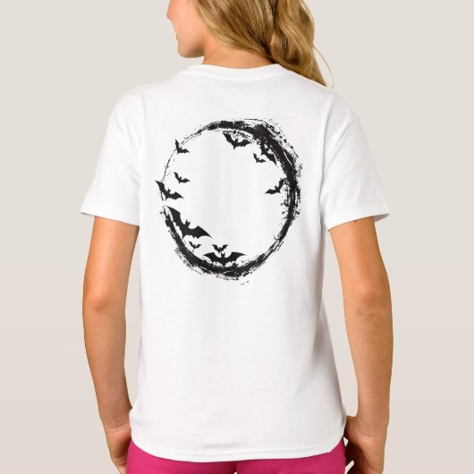 ハロウィーンこうもりムーン Tシャツ (裏面)