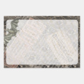 ハロウィーンこうもりレタースクリプトエフェメラヴィンテージ ラッピングペーパーシート (正面2)