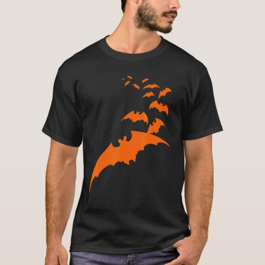 ハロウィーンこうもりヴァンパイアこうもり衣装レディースメンチュール Tシャツ (正面)