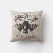 ハロウィーンこうもりヴィンテージフローラ両面プリント クッション (裏面)