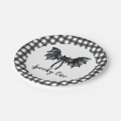 ハロウィーンこうもり不気味ボウワン誕生日 ペーパープレート (アングル)