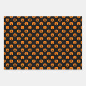 ハロウィーンこうもり幽霊カボチャ ラッピングペーパーシート (正面2)