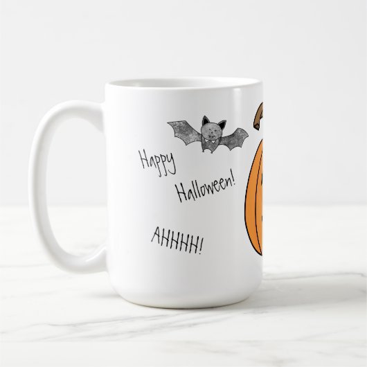 ハロウィーンこうもり&カボチャコーヒーマグ コーヒーマグカップ (左)