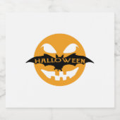ハロウィーンこうもり スパークリングワインラベル (シングルラベル)