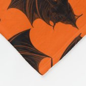 ハロウィーンこうもり フリースブランケット (角)