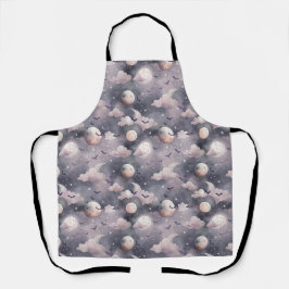 ハロウィーンこうもり | 可愛い不気味ナイトパターン エプロン