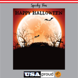 ハロウィーンこうもりSocial Graveyard Photo Backdrop タペストリー