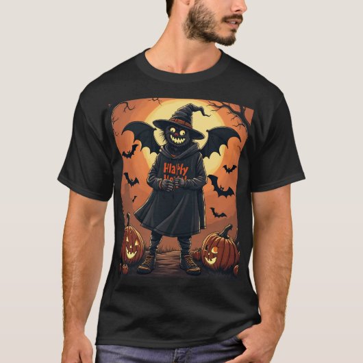 ハロウィーンこうもりTシャツ Tシャツ (正面)