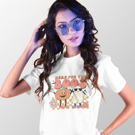 ハロウィーンここBOOS幽霊&カボチャ Tシャツ