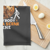 ハロウィーンだよ 魔女だよ みんなで騒ごう Pos キッチンタオル (四つ折り)