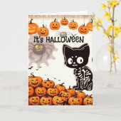 ハロウィーンです  カード (黄色い花)