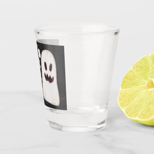 ハロウィーンでシープフェイスのユーモアを ショットグラス (右)