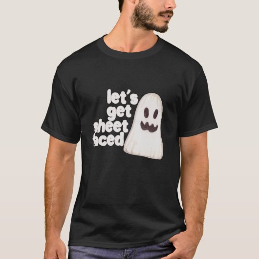ハロウィーンでシープフェイスのユーモアを Tシャツ (正面)