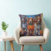 ハロウィーンでバセット犬のトリックまたは治療 クッション (椅子)