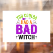 ハロウィーンで使える面白い悪女の魔法使いのフレーズのベクター デザイン_1 ウィンドウサイン (シート2)