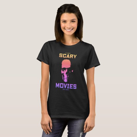 ハロウィーンで怖い映画を見よう Tシャツ (正面フル)