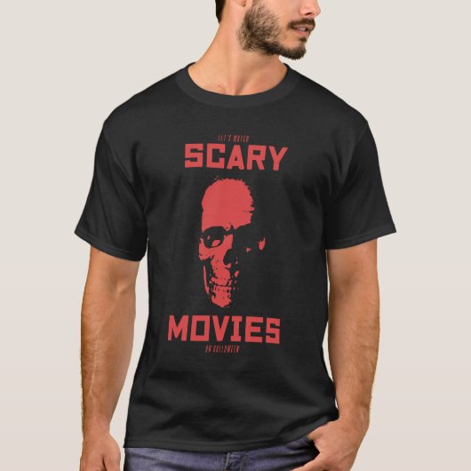 ハロウィーンで怖い映画を見よう Tシャツ (正面)