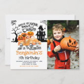 ハロウィーンで運転する 招待状 (正面)