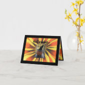 ハロウィーンとウィッチハットを着て カード (黄色い花)