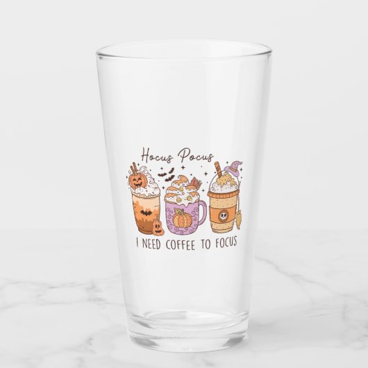 ハロウィーンとコーヒー タンブラーグラス (正面)