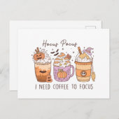 ハロウィーンとコーヒー ポストカード (正面/裏面)