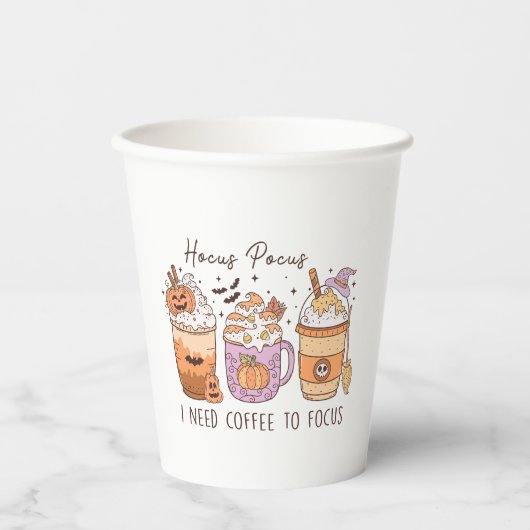 ハロウィーンとコーヒー 紙コップ (正面)