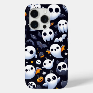 ハロウィーンと可愛い幽霊 iPhone 15 PROケース