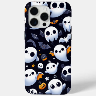 ハロウィーンと可愛い幽霊 iPhone 15 PRO MAXケース