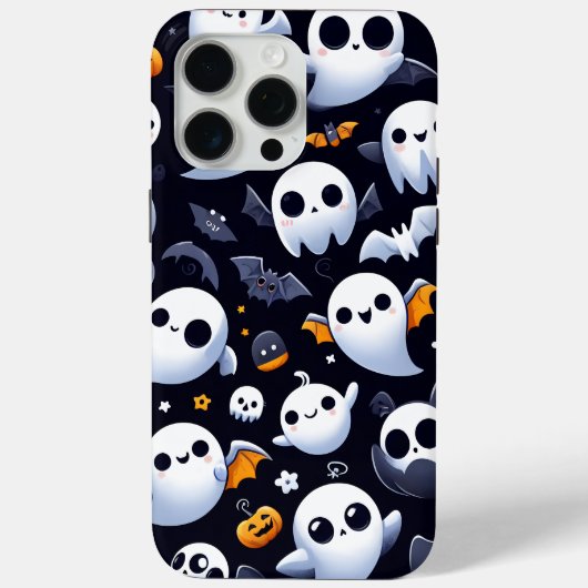 ハロウィーンと可愛い幽霊 Case-Mate iPhoneケース (裏面)