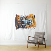 ハロウィーンと犬 タペストリー (インサイチュ(横))