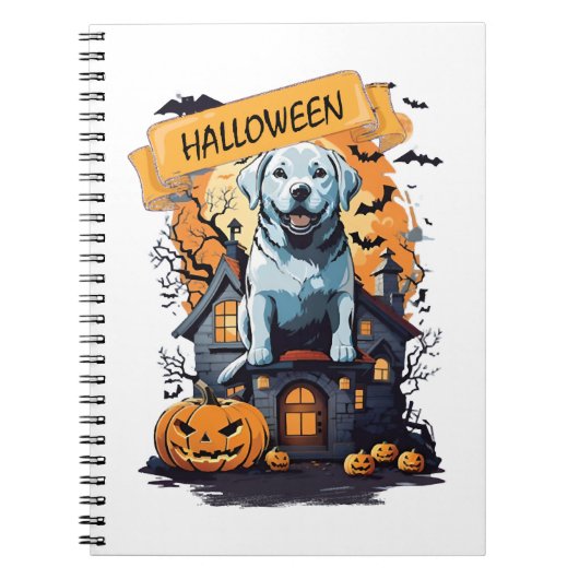 ハロウィーンと犬 ノートブック (正面)