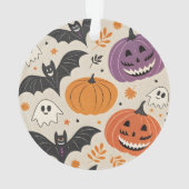 ハロウィーンと秋のパターン オーナメント (裏面)